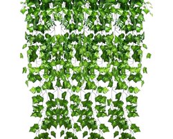 12 Rattani Ivy Striscianti Impermeabili e Resistenti ai Raggi UV Adatti a Case Interne ed Ester Matrimoni Vaste Decorazioni da Giardino Foglie finte per decorazioni