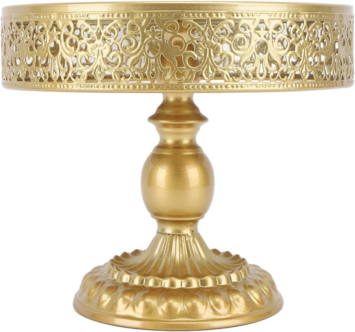 Taartstandaardset, Gouden Dessertstandaard Ronde Taarthouder Metaaltraktatie Display Cupcakestandaard Desserthouder Voor Bruiloften, Verjaardagen(M)