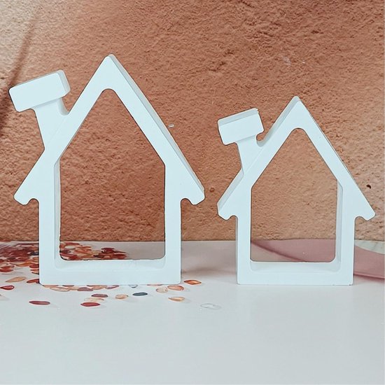 2 stuks siliconen gietvormen voor huizen, huis, kaarshouder, gietvormen, siliconen, huis, gipsvormen om te gieten, siliconen gietvorm, gietvorm, siliconen gietvorm, Kerstmis voor handwerk (A) — afbeelding 4