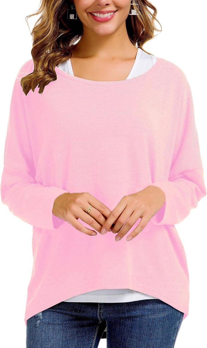 los asymmetrisch jumper sweatshirt pullover blouse bovenstuk oversized tops T-shirt