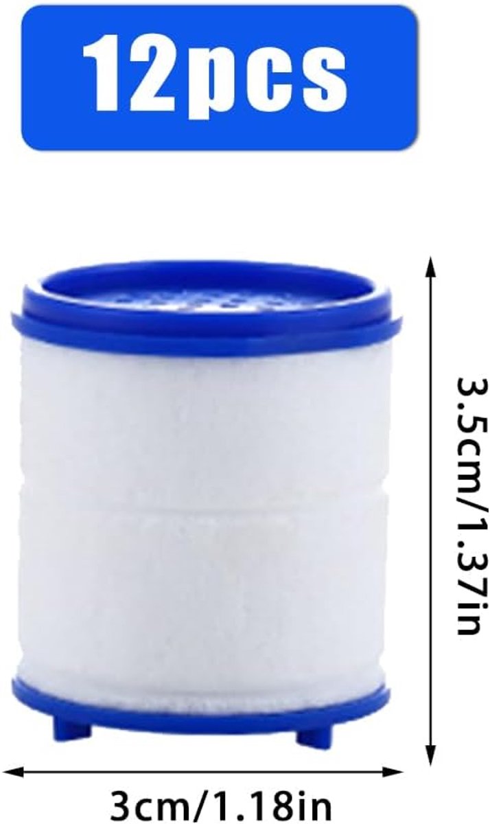 12 Stuks Katoenen Filterelement Waterfilter Katoenen Filterelementen Waterkraan Filter Voor Thuis Geschikt Voor Gootsteen-, Keuken- En Badkamerfilters 3.5×3 cm