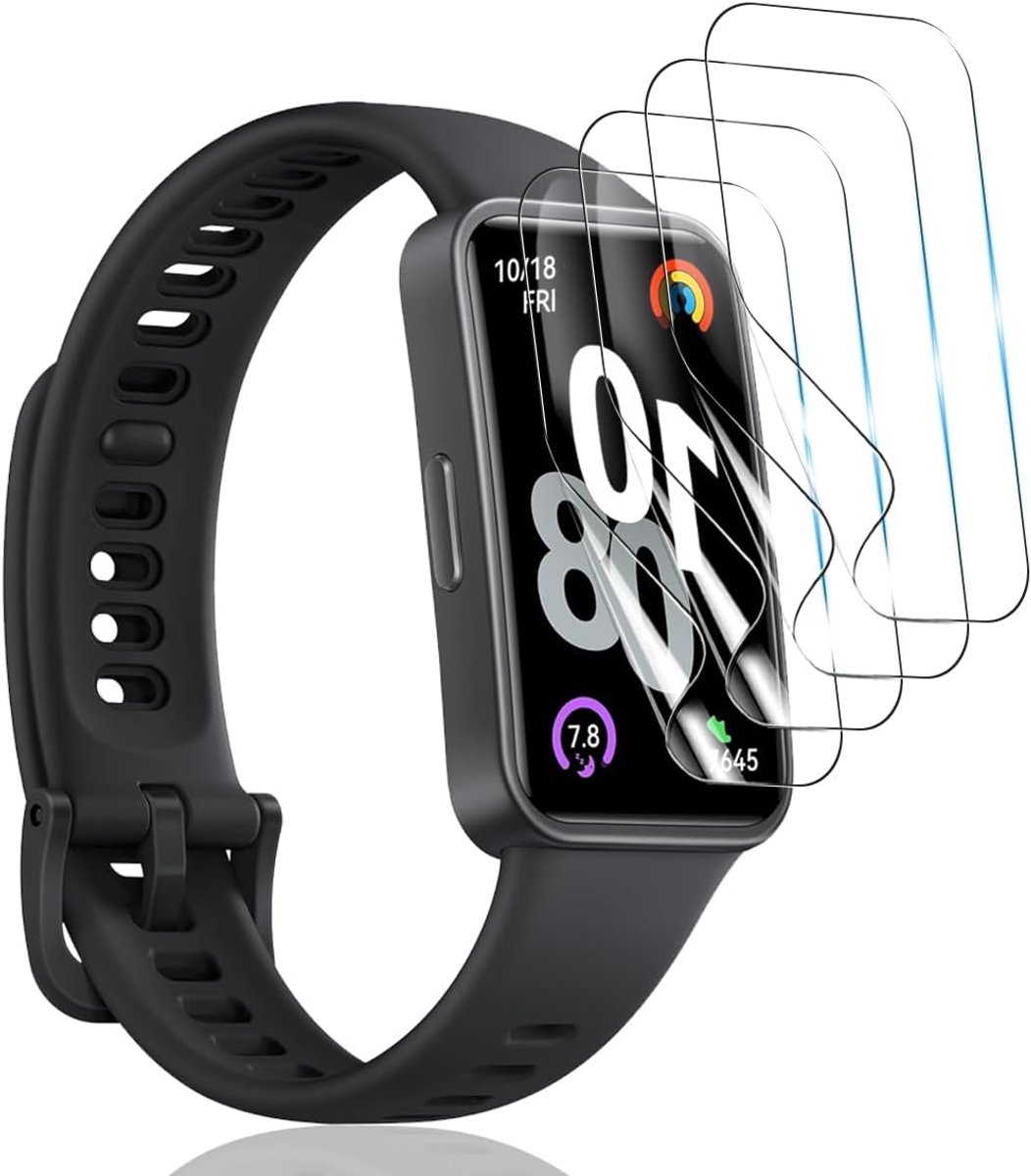 Beschermfolie voor Huawei Band 10, [niet pantserglas], 3 stuks heldere HD zachte hydrogelfolie, luchtbelvrij, krasbestendig, full cover displaybeschermfolie voor Huawei Band 10