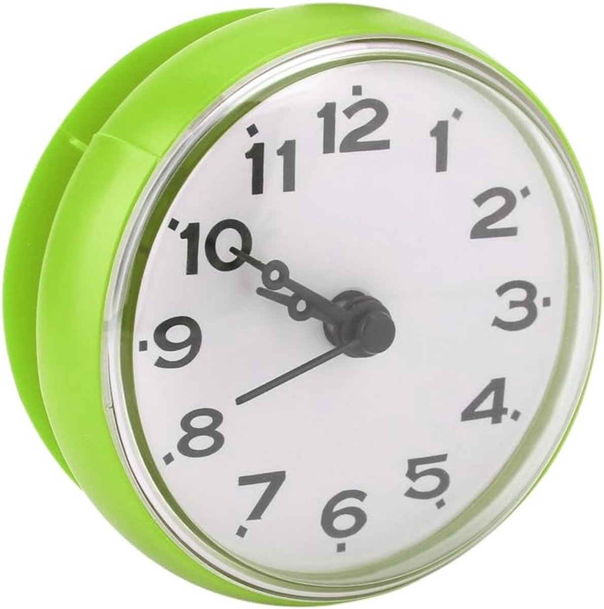 Douche Keuken Klok Timer Muur Raam Spiegel Bad Douche Klok Waterdicht Zuigkracht Badkamer Accessoires(groen)
