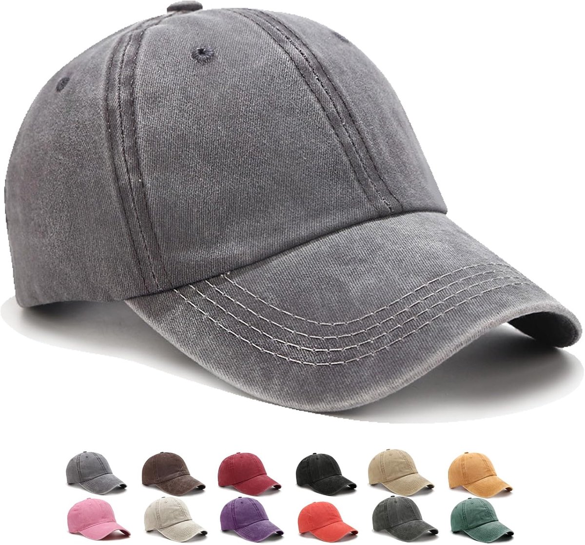 Retro Baseball Caps, Honkbalpet In Washed-Distressed Look, Geschikt voor Buitensporten, voor Mannen en Vrouwen