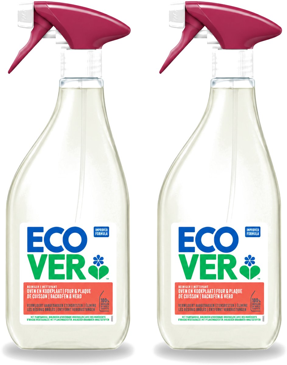 2 x Ecover - Oven- & Kookplaatreiniger - Power Cleaner - 500 ml - Voordeelverpakking - 2 stuks