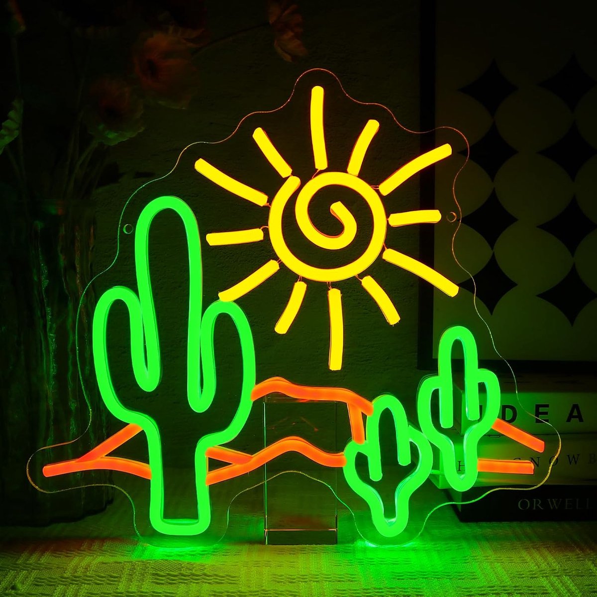 Neonbord cactus led neonbord muur zondag neonbord USB led-bord voor slaapkamer bier bar café club winkel huis pub mannengrot party hotel woonkamer decoratie