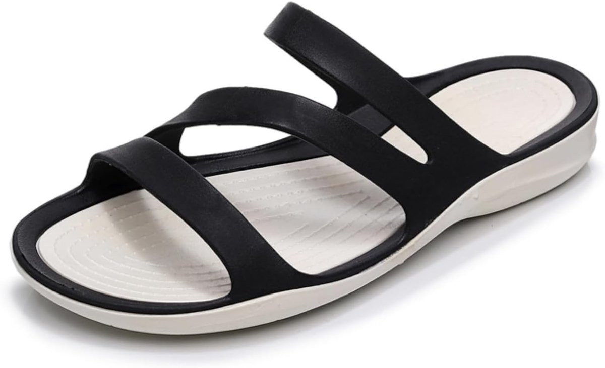Leroy Dames Sandalen met Smalle Bandjes en Platte Zool, Open Teen, Casual Zomerschoenen, Antislipzool