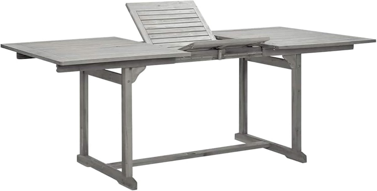 Eettafel Tuin Uittrekbare Tafel Tuin Terras Balkon Eettafel Patio Massief hout Acacia (150-200) x100x75cm
