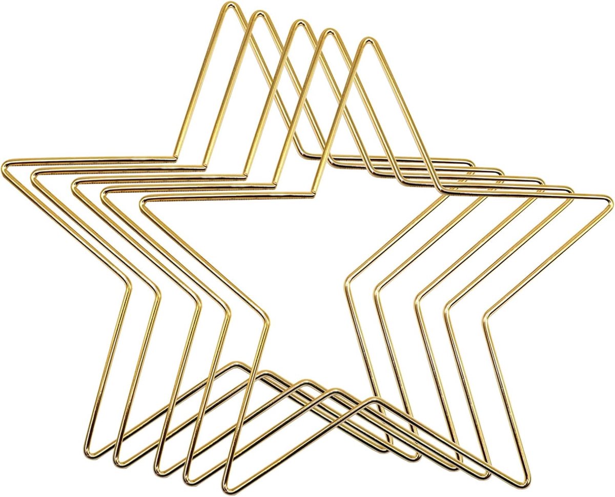5 stuks metalen sterringen, gouden metalen ring, dromenvanger, decoratieve metalen ringen om te knutselen, voor knutselprojecten, feestdecoraties, bruiloften, kerstkrans, doe-het-zelf geschenken (20