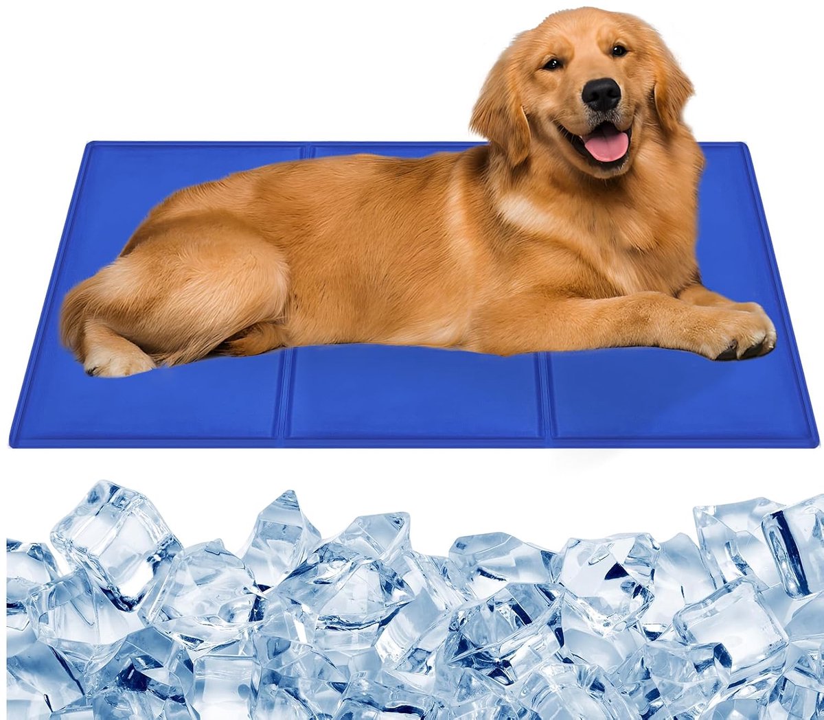 Koelmat voor honden, 90 x 50 cm, zelfkoelende koeldeken voor honden, veilig, niet-giftige gel, koelkussen, hondenmat voor honden en katten, hondenkoelmat voor zomer, thuis, onderweg in de