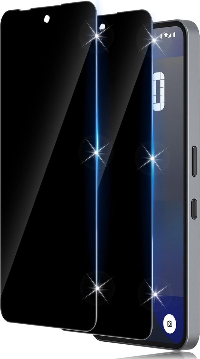 Screenprotector voor Nothing Phone 3A/3A Pro, anti-spy gehard glas, hardheid 9H, schermbescherming, anti-kras, anti-peeping, displaybescherming, 2 stuks