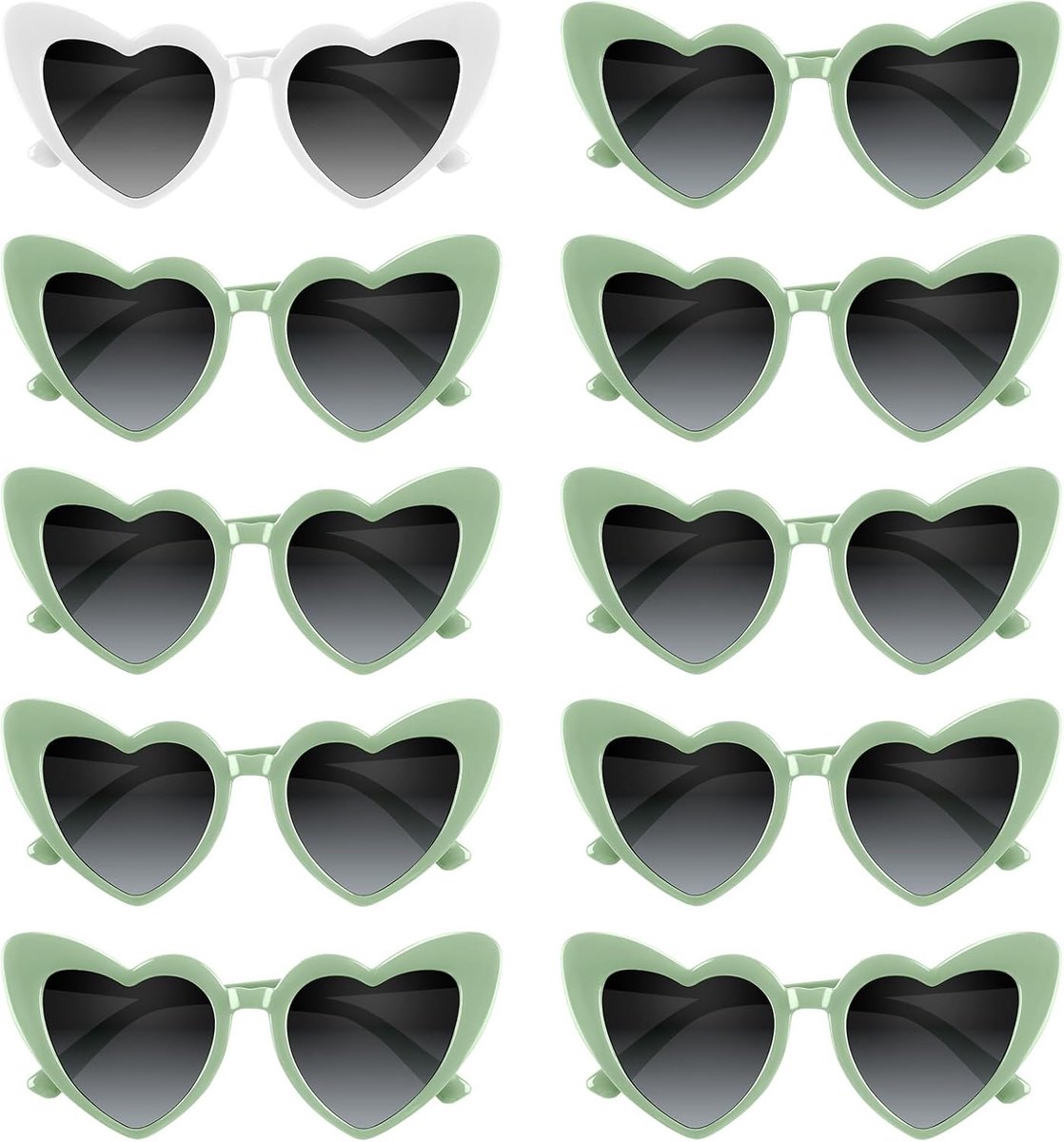 4/6/8/10/12 Pack Bachelorette Zonnebril Hart Zonnebril Vintage Hartvormige Bril voor Vrouwen Bruids Feest Bruiloft