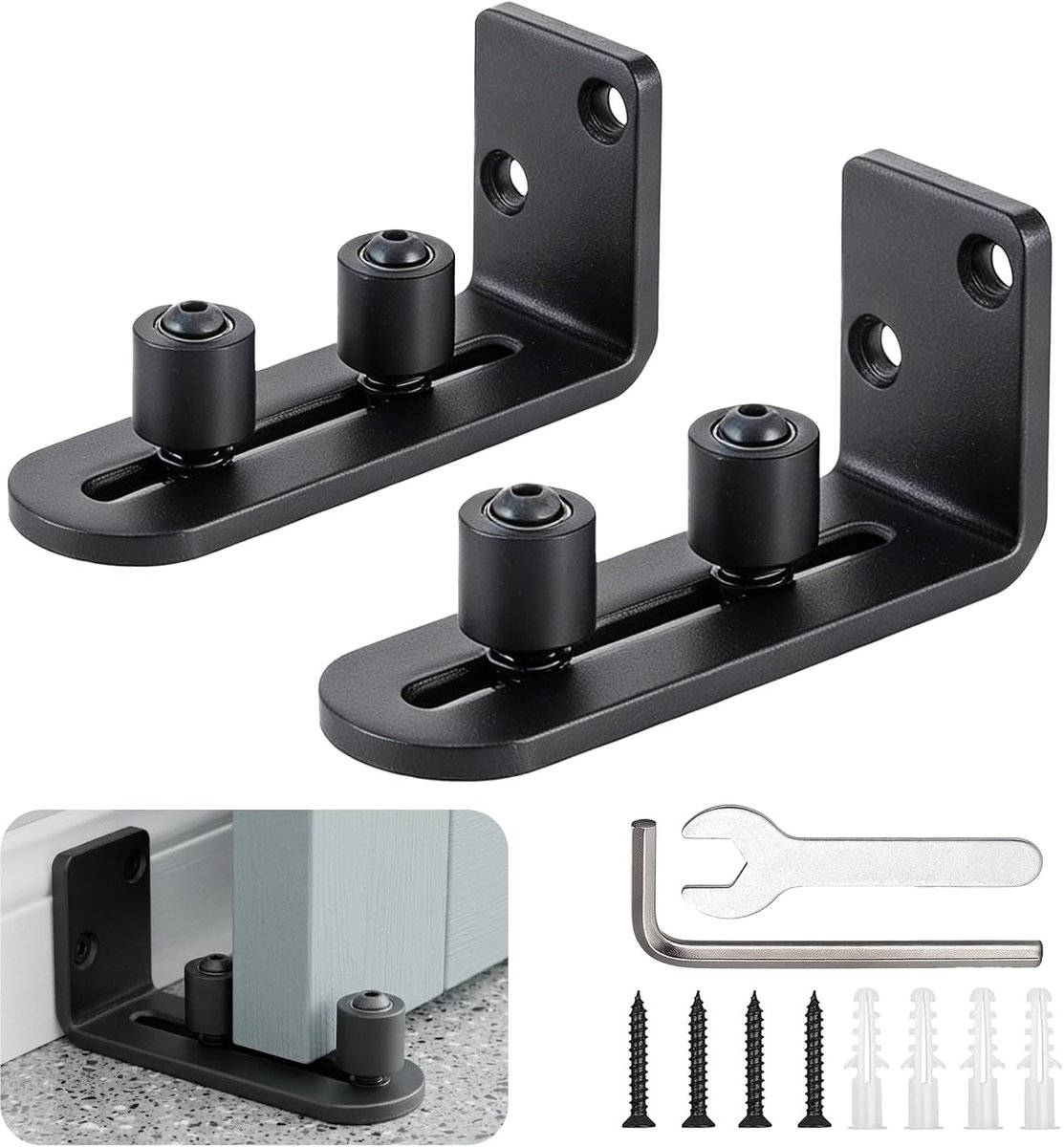 Geleiding voor schuifdeuren ≤ 65 mm, aan de muur