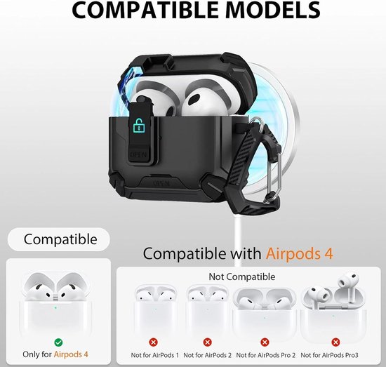 Hoes voor AirPods 4 (2024), zwart — afbeelding 2