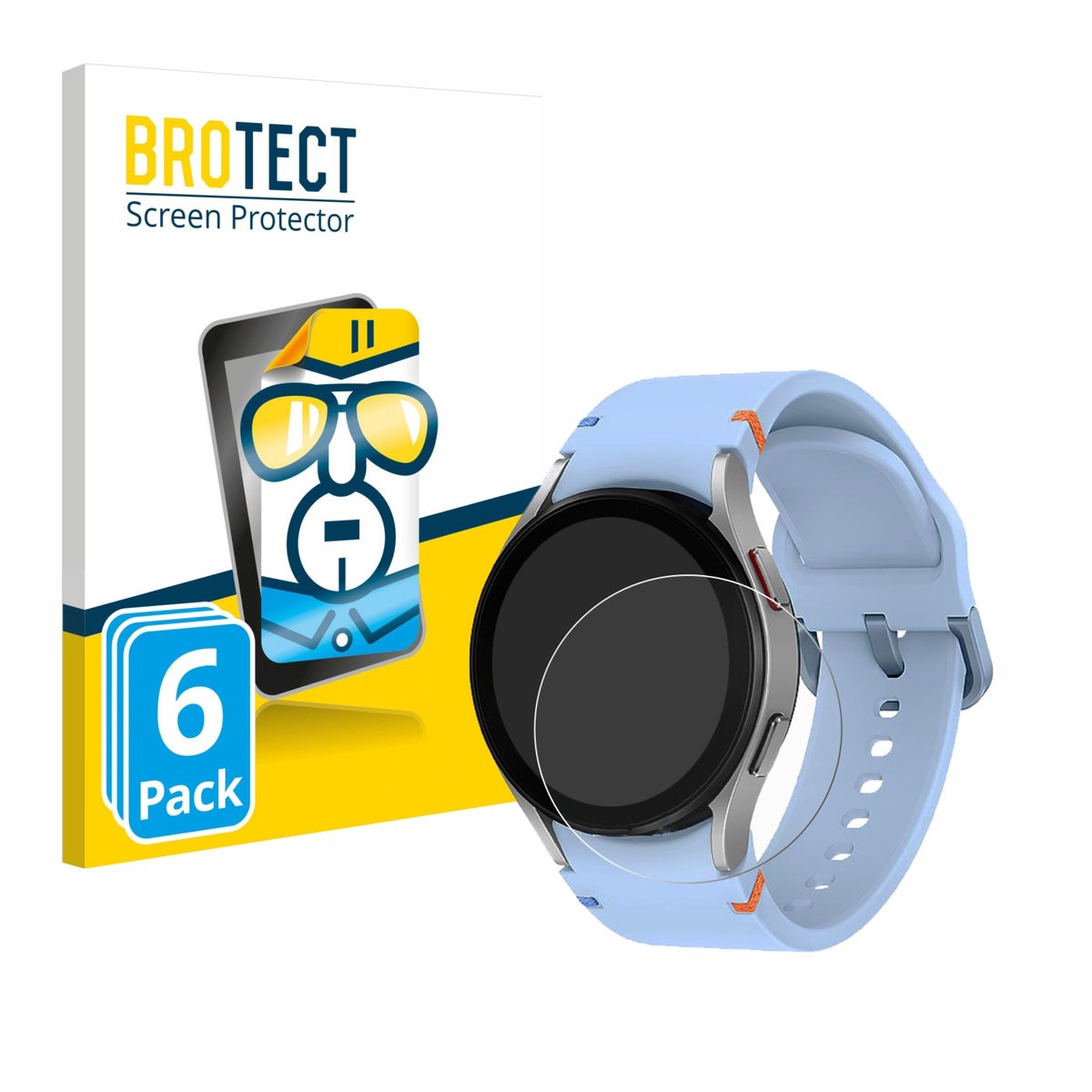 BROTECT - Screenprotector voor Samsung Galaxy Watch FE - Folie Beschermfolie transparant 6 Stuks