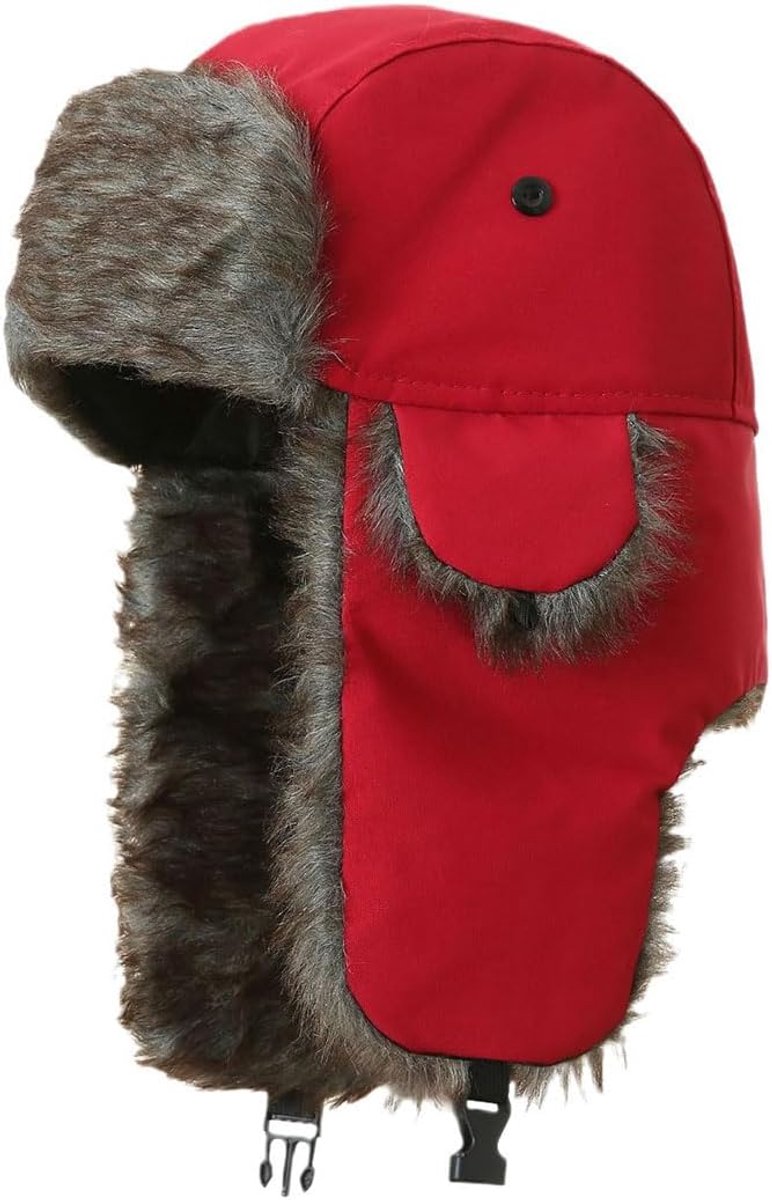 Russische muts voor heren, met oorkleppen, uniseks, winter