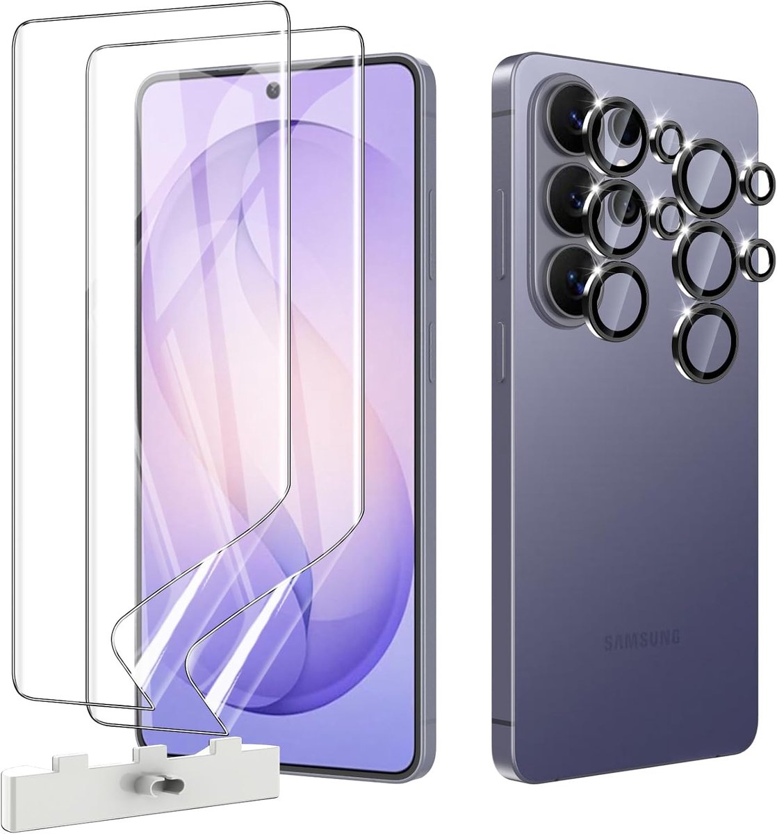 2 + 2 stuks displaybeschermfolie voor Samsung Galaxy S26 Ultra 5G TPU displayfolie mobiele telefoon folie HD helder display beschermfolie [niet pantserglas] en camera pantserglas