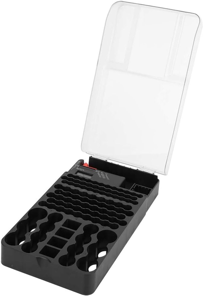 Portable Battery Organizer -Memory Box met Batterijtester voor Voldoende en Opgeruimde Opslag, Overweeg 104 Geschikt voor Gebruik van Het Huis en Kantoor