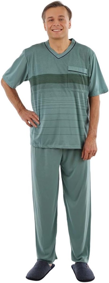 Pyjama voor heren, korte mouwen en lange mouwen, maat M tot XXXL