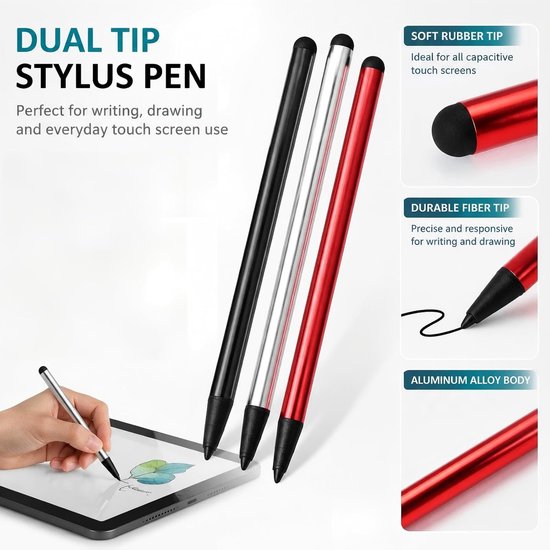9 stuks universele stylus capacitief touchscreen - stylus voor touchscreen - geschikt voor tablets, mobiele telefoons, touchscreen-apparaten en spelconsoles — afbeelding 4