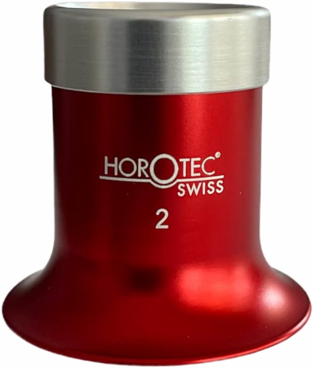 Loep x5 - aluminium geanodiseerd rood - met schroefring - ideaal voor horlogemakers - ShopVlot