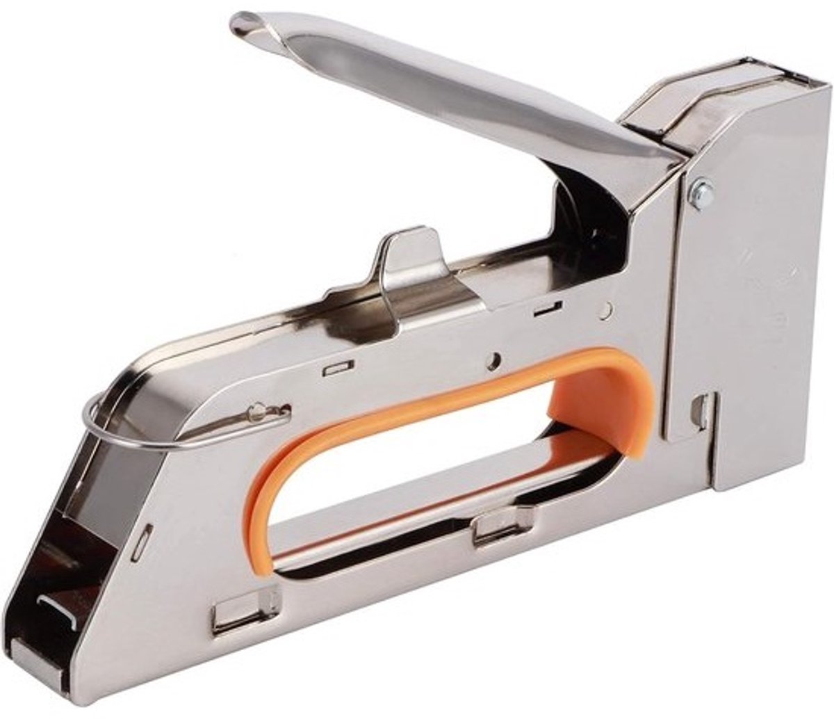 Handmatig nietpistool - Tacker voor meubels - Voor bekleden en repareren - Roestvrij staal - 175 mm - Zilver
