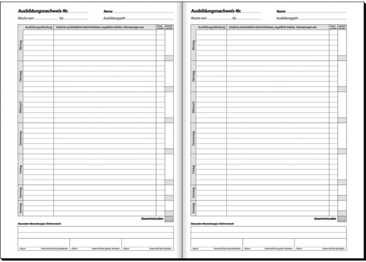 sigel formulierboek Opleidingsnachweis A4, 28 vel, 5 stuks