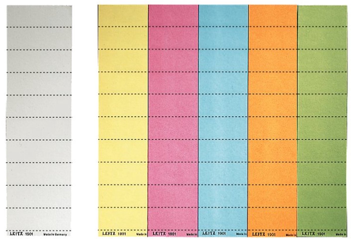 LEITZ blanko schildjes, wit, 60×14 mm, 100 stuks