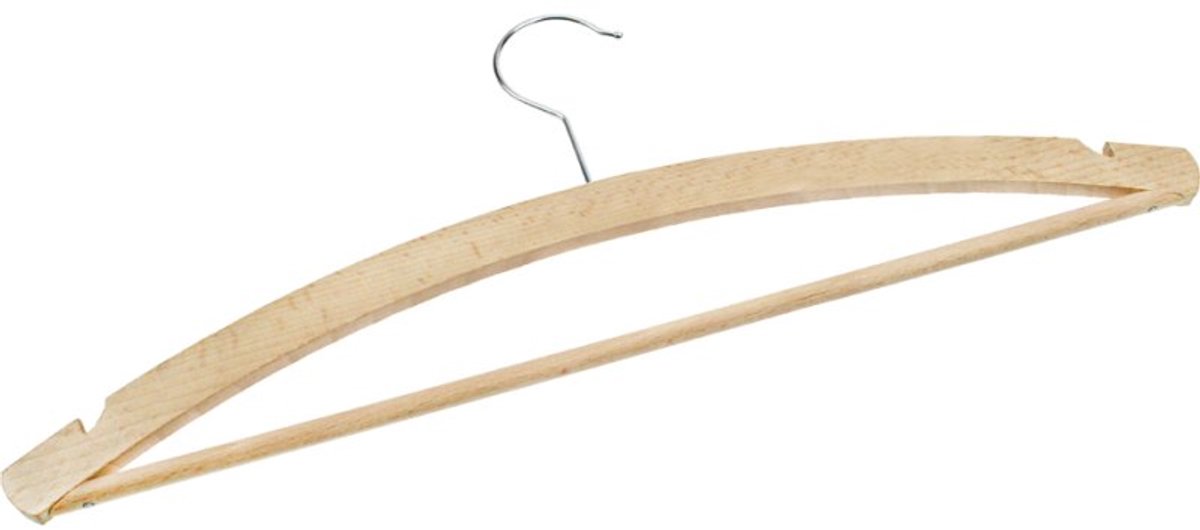 Peggy Perfect houten kledinghangers, draaibare metalen haak, 420 mm