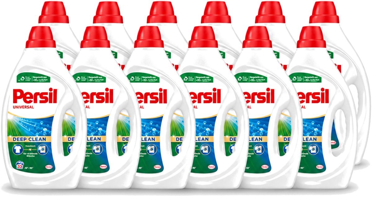 12 x Persil Universal - Vloeibaar Wasmiddel - Witte en Gekleurde Was - 33 Wasbeurten - Voordeelverpakking - 12 stuks