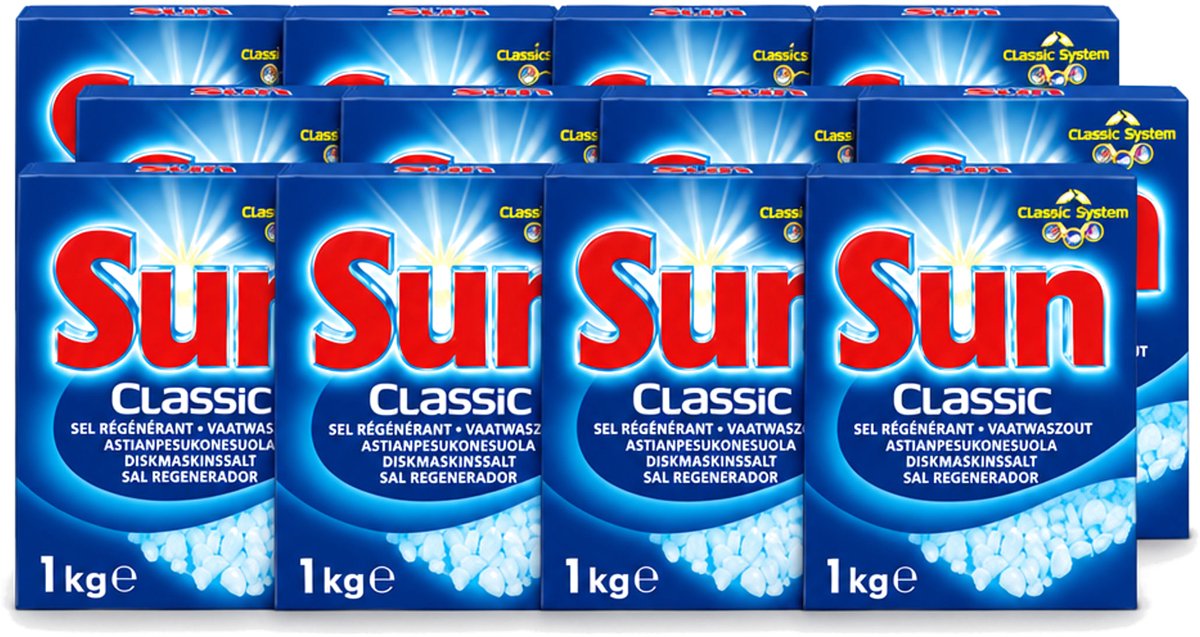 12 x Sun Classic - Vaatwaszout - Klassiek Systeem - 1 kg - Voordeelverpakking - 12 stuks