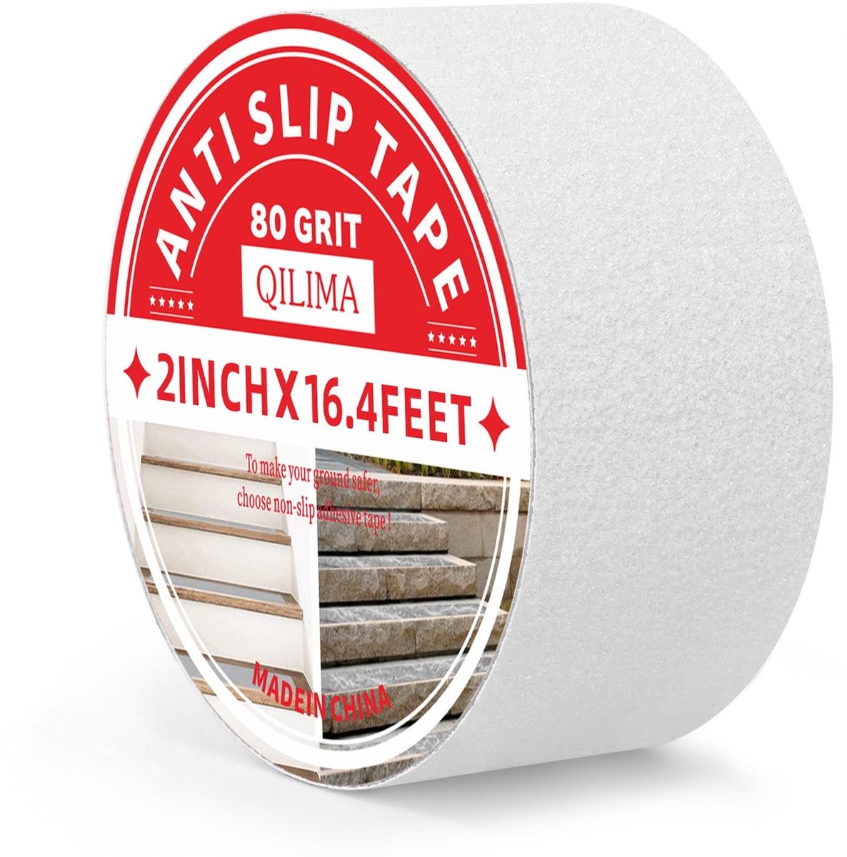 Anti-slip tape voor trappen, hellingen en trottoirs - Transparante gripband 50mm x 5m met hoge tractie en sterke grip
