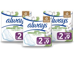 Always Maandverband Cotton Protection Long Wings Bio - 3 stuks