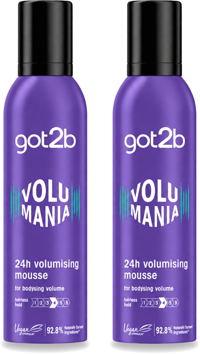 2 x Got2B - Volumemousse - Volumania 24H - 250 ml - Voordeelverpakking - 2 stuks