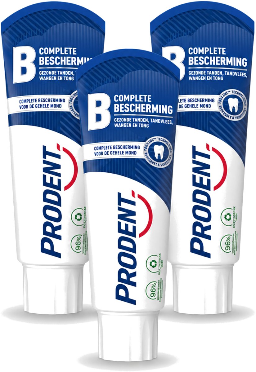 3 x Prodent – Tandpasta – Complete Bescherming – Pro-Zinc Technologie – 75 ml - Voordeelverpakking - 3 stuks