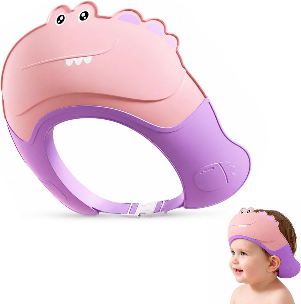 Douchemuts voor baby's en kinderen, verstelbaar, bescherming voor ogen, oren en gezicht, ideaal voor het wassen van - ShopVlot