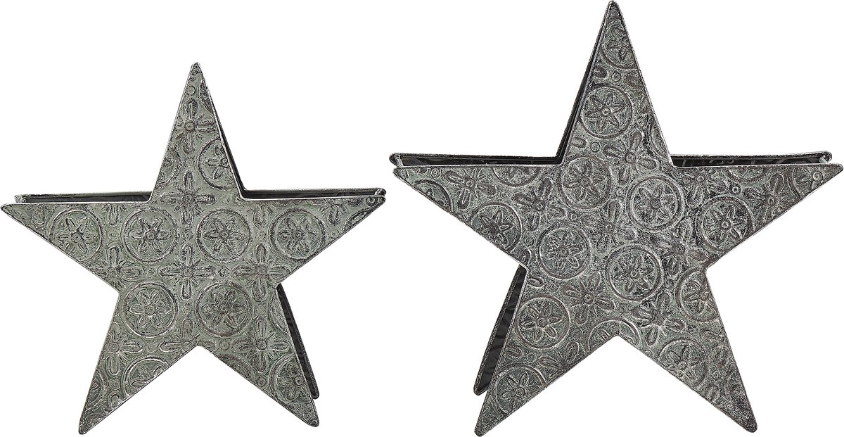 Beliani TORNIO - Kandelaar - Zilver - Metaal