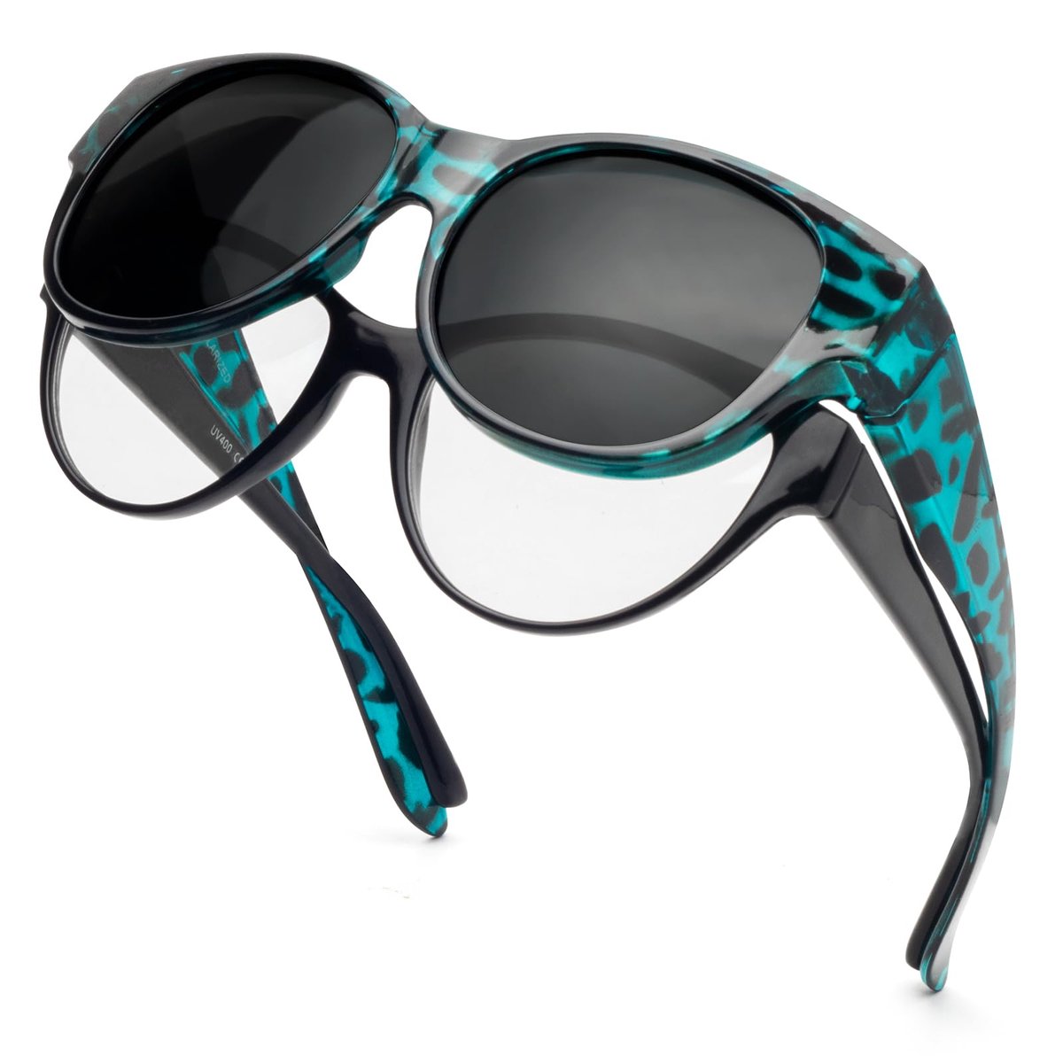 Face Shadow Gepolariseerde overzet zonnebril voor dames, overzetzonnebril voor brildragers, clip on zonnebril - ShopVlot