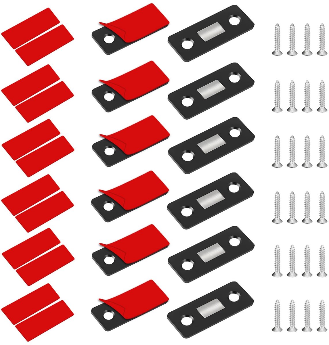 Magneetsluitingen voor kasten - ultradun en sterk - 6 sets - eenvoudig te monteren - ShopVlot