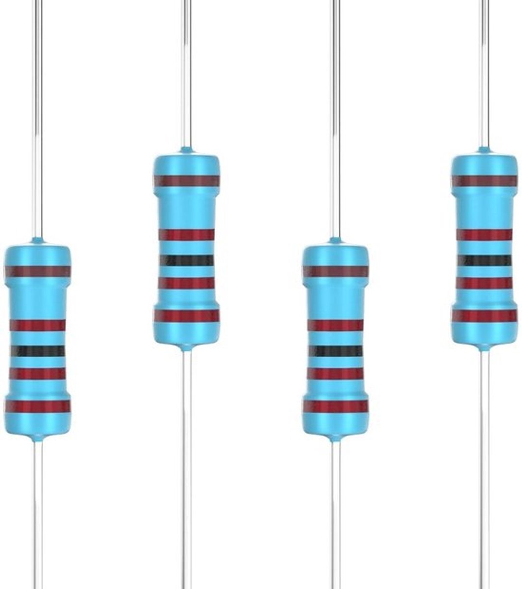 Metaalfolieweerstand - Componentenset - Elektronische projecten - Hoge precisie - 100 stuks 1W - Zilverkleurig
