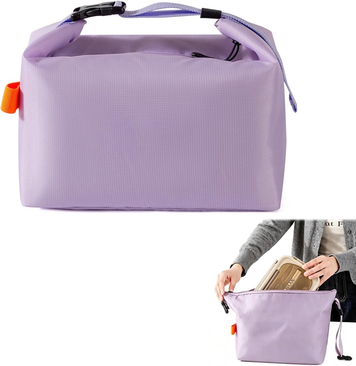 Insulated Lunch Bag, Reusable, Leak-proof, Large Capacity, Thermal Bag, Waterproof, Collapsible, Lunch Box, Portable - ShopVlot
