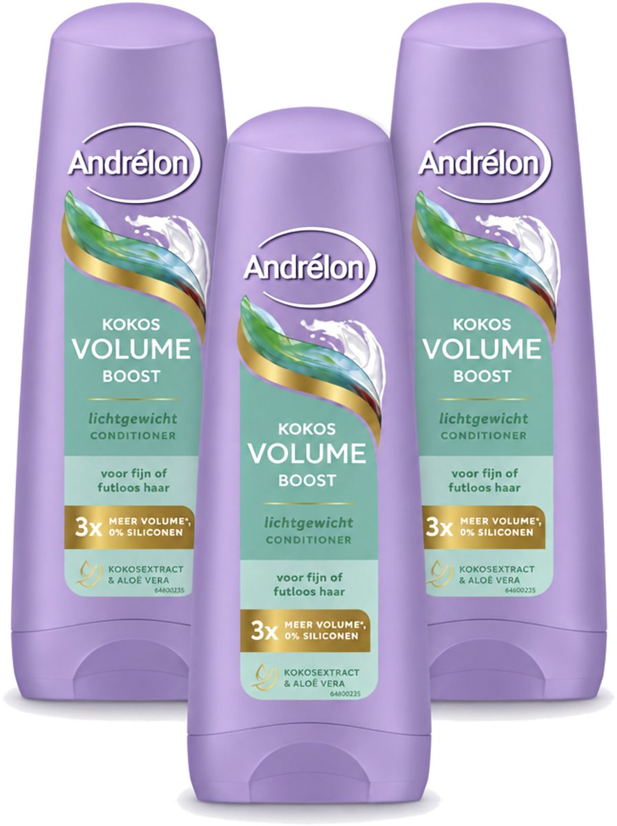 3 x Andrélon – Conditioner – Volume Boost – 200 ml - Voordeelverpakking - 3 stuks
