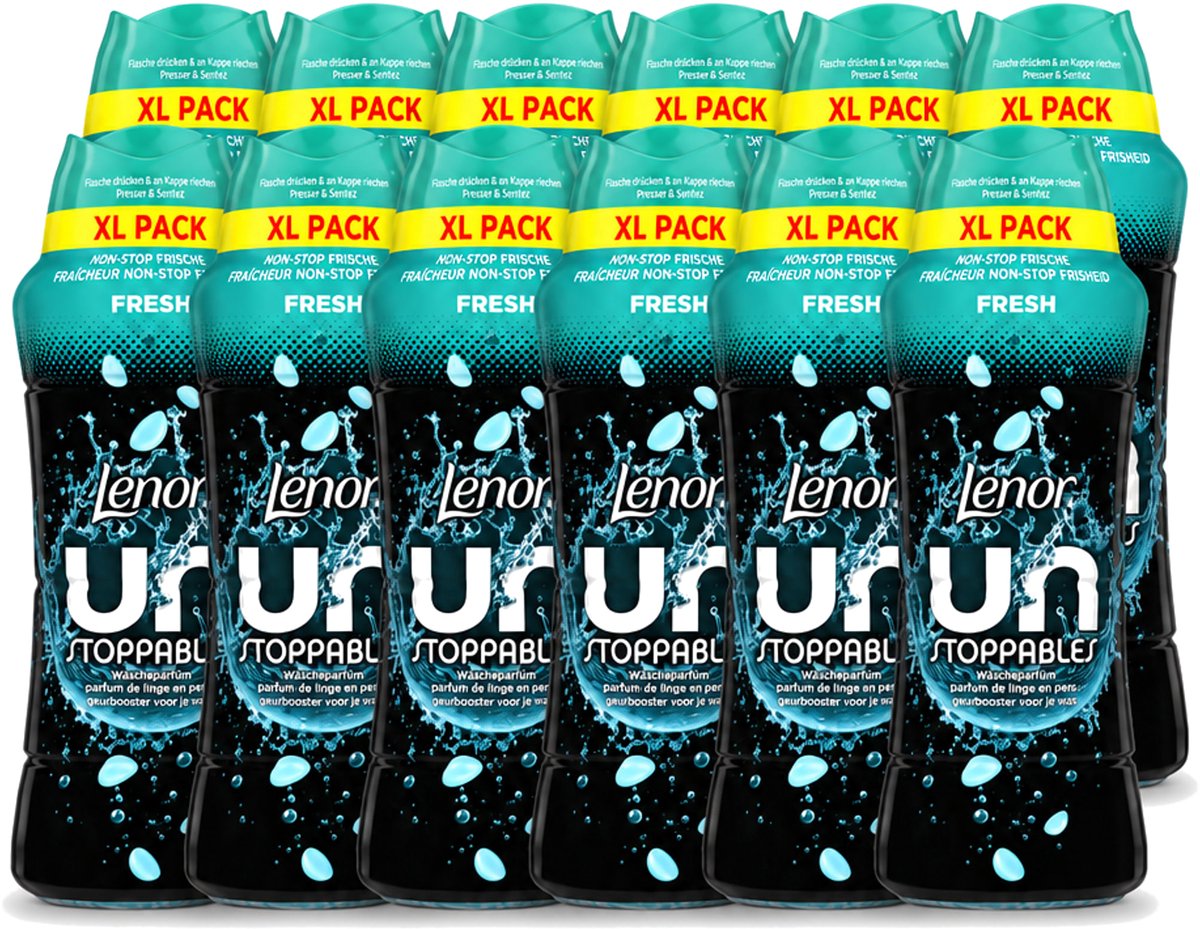 12 x Lenor Unstoppables - Geurbooster - Fris - Non-Stop Frisheid - Grootverpakking - Voordeelverpakking - 12 stuks