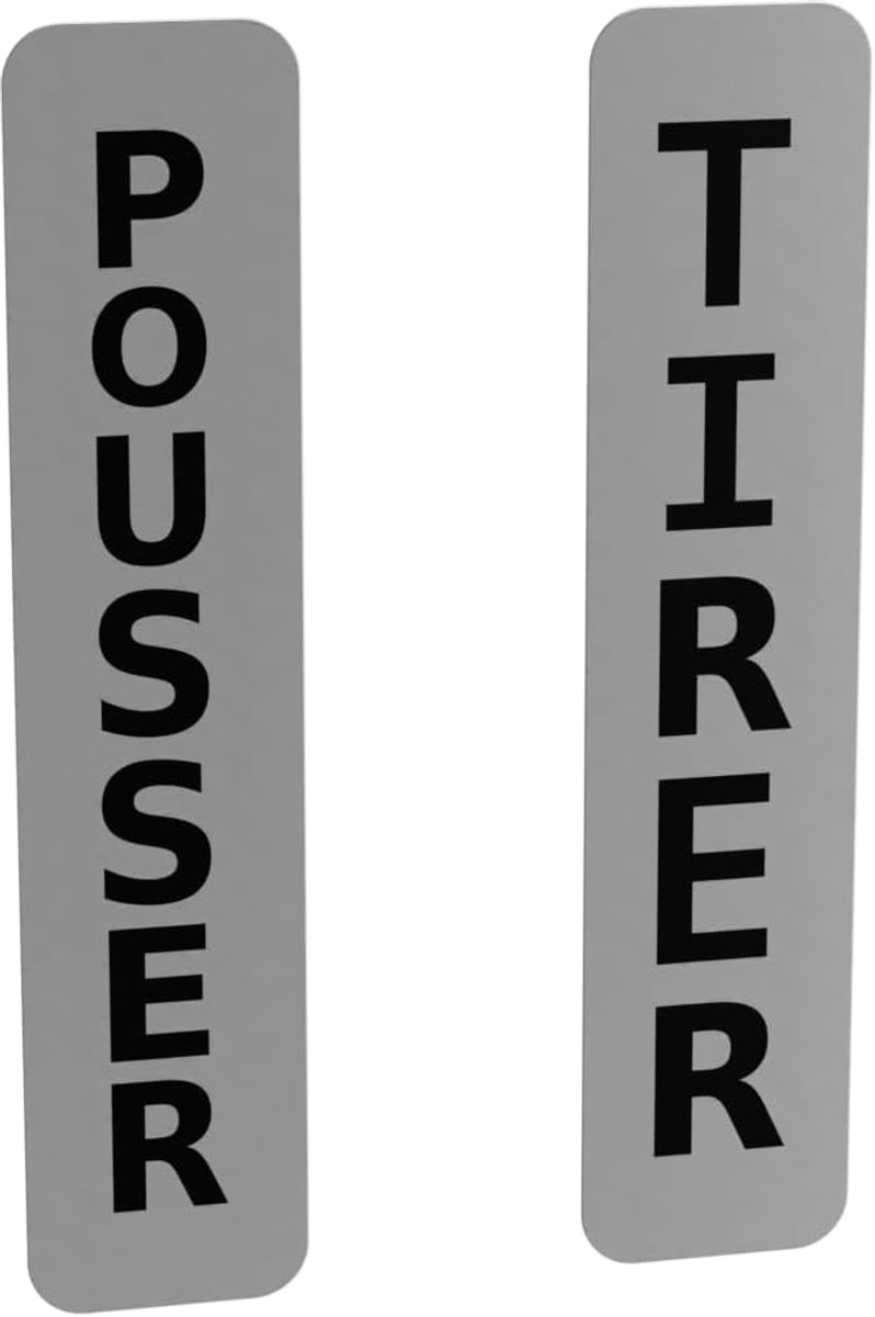 Slide the silver acrylic doors with black text and self-adhesive backing. Ideal for shops, cafes, businesses, hotels - ShopVlot