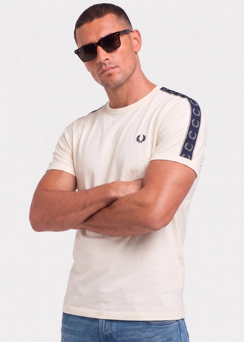 Fred Perry Contrast tape ringer t-shirt ecru Creme