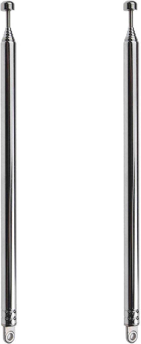 2pcs Telescopic Antenna, 7 Sections, 145-740mm, 8mm, Diameter Dab FM Antenna, Replacement for VHF/UHF Radio, Wireless - ShopVlot