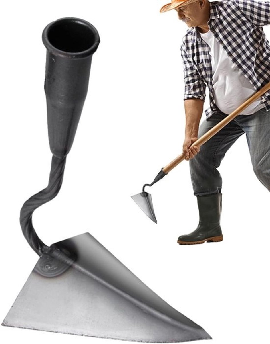 Schoffel - tuingereedschap - Onkruidsteker - cultivator - Tuinonderhoud - grondbewerking - Ergonomisch ontwerp - 19 x 31 x 12 cm - Grijs