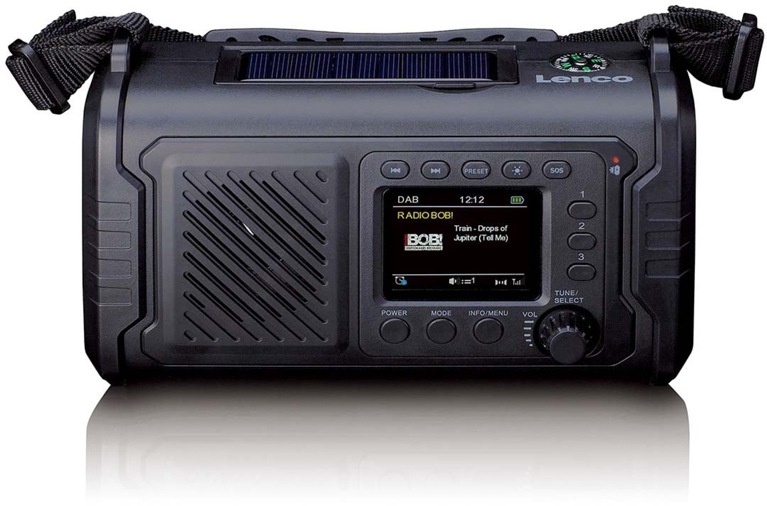 Portable DAB+/FM radio with Bluetooth with 20.000mAh battery Black