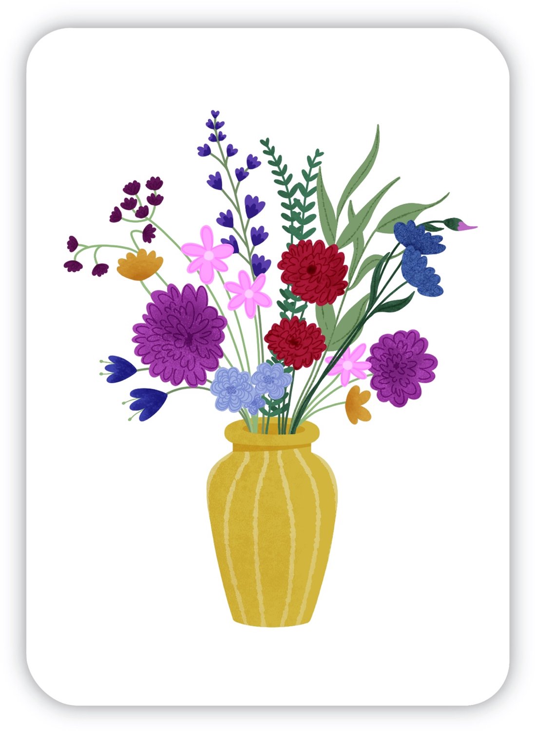 Wenskaart Boeket – kleurrijke bloemenkaart | Kaartje | A6 | Duurzaam | Bloemen | Bloemenkaart | Felicitatie | Verjaardag | Gecondoleerd | Zomaar