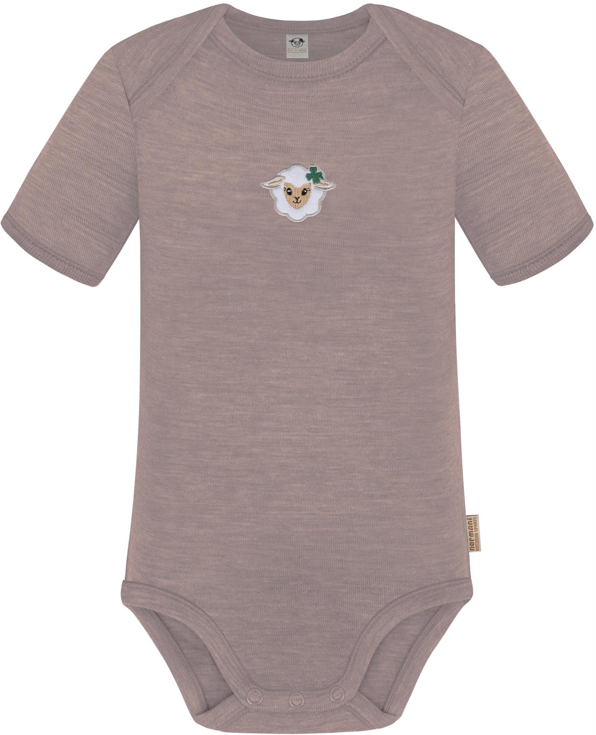Baby-merino rompertje met korte mouwen „Tauranga“